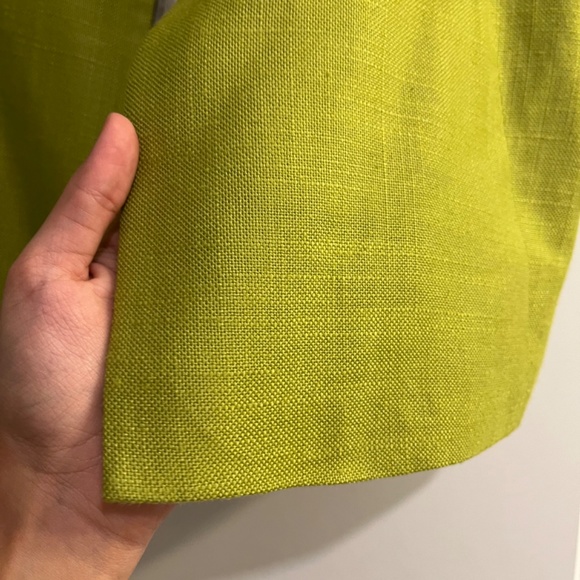 New Kate Spade New York Green Cropped Open Front Jacket Blazer 4 - Picture 2 of 4